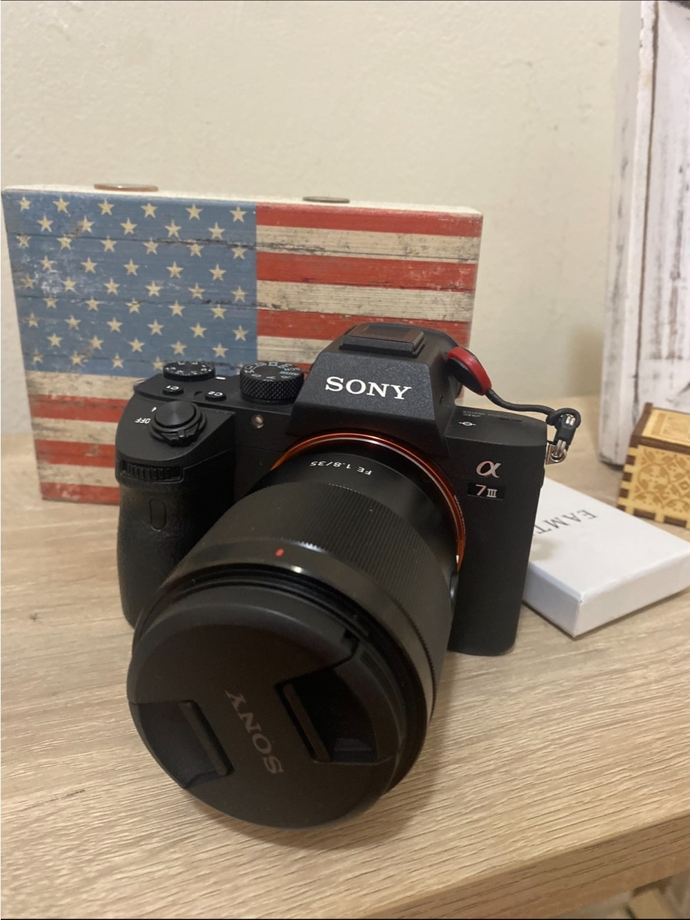 Sony Alpha 7 III Mirrorless Camera - Black with Orange Accent